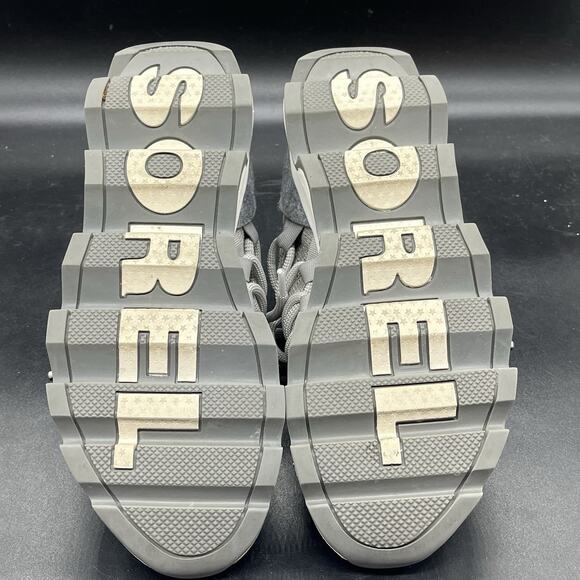 Sorel Kinetic Lace Up Women's Size 7 Shoes White Grey Wool Trail Running Hiking - Picture 7 of 7
